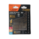 JUEGO DE BROCAS P/METAL 13 PZS TRUPER