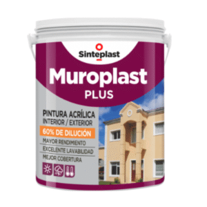 Pintura Muroplast Color Rojo 18Lt Sinteplast