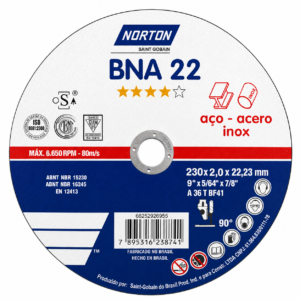 Disco De Corte 9x 1/8x 7/8" (3mm) Norton