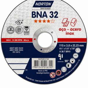 Disco De Corte 4 1/2 "X1/8 (3mm) Norton