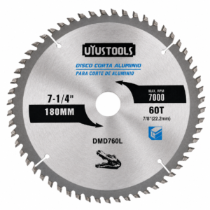 Disco Corta Aluminio 7 1/4 180mm Uyustol