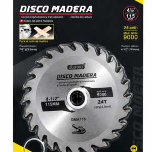 Disco P/Madera Nº4 1/2 De 24t Uyustools